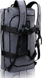 Haimont Gym Duffel Backpack Bag for Men Large Sports Duffle Bags with Backpack Straps for Hiking Travel Weekender Workout, Water Resistant, Gray, 90L