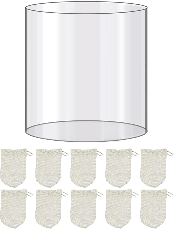 1Pcs Lantern Glass Replacement with 10Pcs Propane Lantern Mantles Compatible with Coleman Fueled Lanterns, Clear Lantern Globe, Reusable Lantern Parts for Camping Hiking Outdoors Lighting