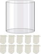 1Pcs Lantern Glass Replacement with 10Pcs Propane Lantern Mantles Compatible with Coleman Fueled Lanterns, Clear Lantern Globe, Reusable Lantern Parts for Camping Hiking Outdoors Lighting