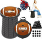 ALEVMOOM 19.7" XXL Portable Toilet for Camping 3-in-1 Travel Stool with Lid Adjustable Waterproof Foldable Collapsible 880Lbs Load Capacity for Traffic Jam/Fishing/Hunting/Hiking/Boating