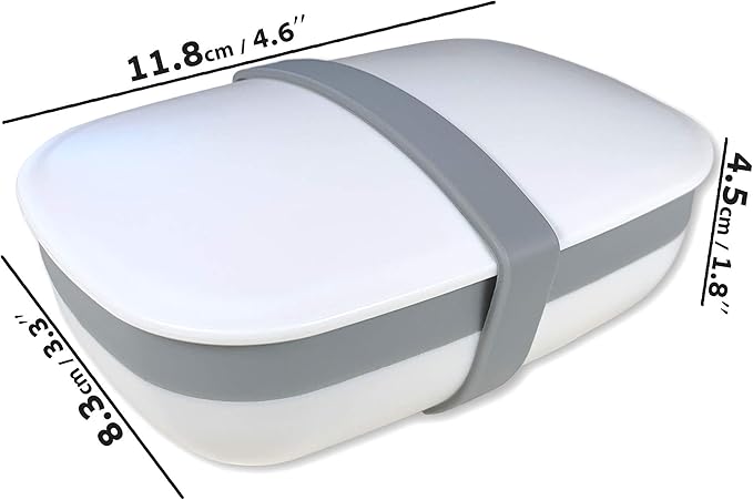 2Pack Travel Soap Box,soap Bar Holder Dish Container Case with Sponge Saver&Silicone Band,Strong Sealing,Leak Proof,Portable,Best for Bathroom,Gym,School,Camping,Hiking,Vacation(Pack of 2)