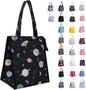 iknoe Lunch Bag Insulated Lunch Bags for Women & Men, 9L Reusable Lunch Tote, Portable Adult Thermal Large Lunch Cooler for Work Picnic Beach (Space Planet)