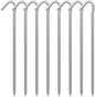 AAGUT Tent Stakes 9 Inch 8 Pcs Tent Pegs for Camping, Inflatable Metal Ground Galvanized Steel Stakes, Heavy Duty Camping Spikes, Outdoor Rug Stakes