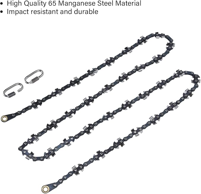 53inch Length High Reach Tree Limb Hand Rope Saw,Hand Rope Chain Saw,Both Sides Teeth Blades Folding Pocket Chainsaw for Tree Limb, Outdoor Camping, Tree Pruning, Hand Rope Chain Saw,53inch Lengt