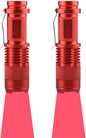 (Pack of 2 Red LED Flashlight, 3 Modes Red Flashlight, Red Light Flashlight Red LED Red Light Torch for Astronomy, Aviation, Night Observation-2PCS