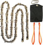 48 Inch High Reach Tree Limb Hand Rope Chain Saw for Tree Trimming-Upgraded Pocket Manual Chainsaw with 62 Sharp Blades on Both Sides for Gardening Camping Survival Gear
