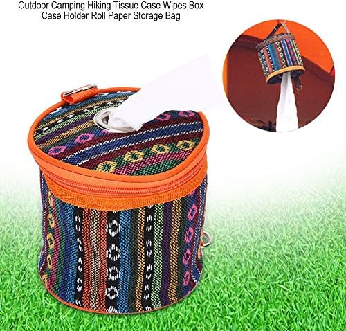 Toilet Paper Storage Holder Tissue Case Roll Paper Hanging Cover Wipes Box Case Holder with Hook for Outdoor Hiking Camping Tent