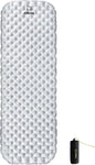 ATEPA Backpacking Sleeping Pad, 3.3 R-Value Inflatable Ultralight Sleeping Pad Folding Camping Mattress with Aluminum Layer & Storage Bag for Camping Hiking Backpacking, Long Regular Size (78"x25.6")