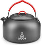 Alocs 1.4L Kettle Teapot, Portable Camping Coffee Pot, Hard-Anodized Aluminum Camping Kettle, Compact Tea Kettle for Stove Top, Outdoor, Hiking, Camping, Picnic and Traveling.