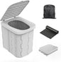Portable Camping Toilet for Adults - Hapoon XL Portable Folding Toilet with Lid,Travel Portable Potty for Adults,Porta Potty Car Toilet,Grey