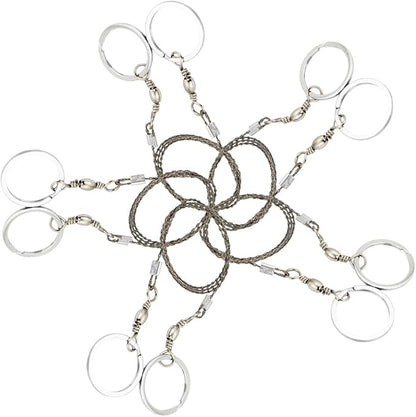 5 Pairs Survival Saw Wire Saws Universal Saw Camping Saw, Commando Wire Saw Bulk,Ideal for Survival Kits