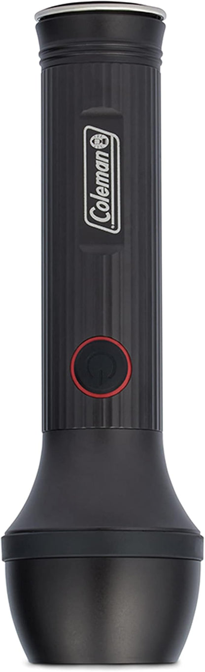 Coleman Classic Recharge 800/1500 Lumens Premium Flashlight, Impact & Water-Resistant Lightweight Flashlight with Rechargeable Battery, LEDs Never Need Replacing, Great for Camping or Emergencies