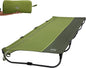 TIMBER RIDGE Lightweight Aluminum Camping Cot, 20-Second Quick Set-Up Folding Cot Low Profile with Zipper Closure, Portable Carry Bag for Camping, Travel and Outdoors, Support up to 225lbs, Green