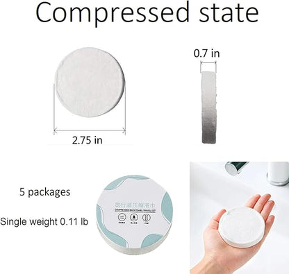 5 Pcs Disposable Bath Towels,42 x 27 inch Bath Towel,Individual Packaging Mini Cotton Coin Towels,Hotel Large Towel,Portable Towels Camping Wipes Magic Towels Compressed Bath Towel Wash Cloths
