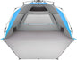 Oileus XX-Large Beach Tent Sun Shelter for 5-6 Person Portable Sun Shade Instant Pop Up Tent for Beach with Carrying Bag, Stakes, 6 Sand Pockets, Anti UV for Fishing Hiking Camping Blue