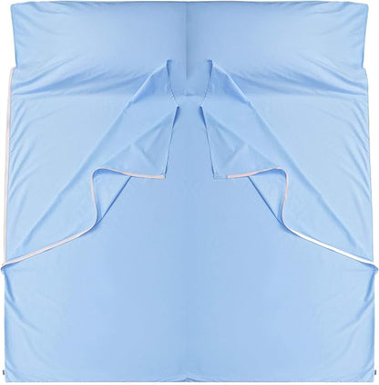 Brand - GANNAFEE Cotton Sleeping Bag Liner with Zipper - 100% Cotton Travel Sheet Sleep Sack Adult - Travel Sleeping Bag for Hotels Camping Hiking