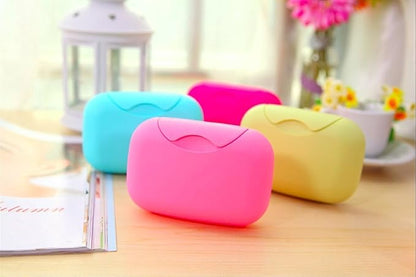 4 Pcs Plastic Soap Case Holder Container Box Home Outdoor Hiking Camping Travel Assortment Colors
