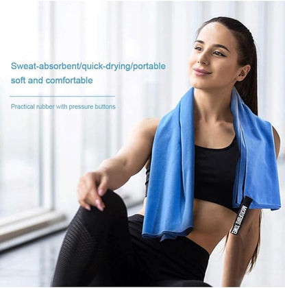 3Pack Quick Drying Soft Microfiber Towel, Sport Super Absorbent Bath Beach Towel Portable Gym Towel for Camping Swimming Running Yoga Golf Hiking Towel (Sky Blue)