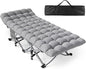 Slendor Folding Camping Cot for Adults with Mattress,Max Load 800lbs Cots for Sleeping Camp Cots for Adults Kids Teenage Portable Travel Camp Cot Bed Mattress for Home Office Beach Garden Tent