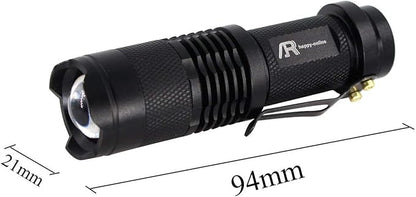 3 Pack Red Light Flashlight, 3 Modes Mini Red LED Flashlight, Zoomable Red Flashlight Torch with Clip for Night Vision, Astronomy, Aviation, Night Observation