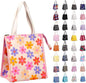 iknoe Lunch Bag Insulated Lunch Bags for Women & Men, 9L Reusable Lunch Tote, Portable Adult Thermal Large Lunch Cooler for Work Picnic Beach (Pink Flowers)