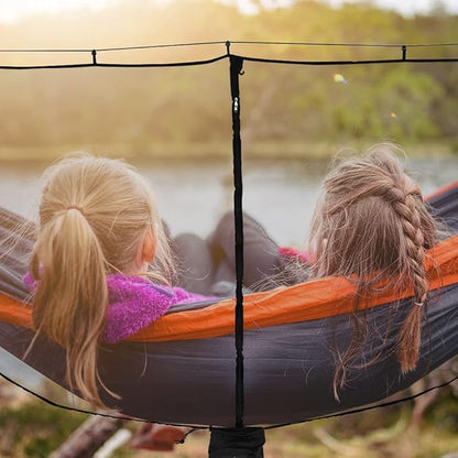 Hammock Net Camping Mosquito Net, No See Ums & Repels Insect, Polyester Netting for 360 Degree Protection, Double Sided Zipper for Easy Access Fits for All Camping Hammocks(Black)