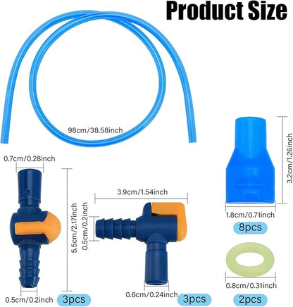 16pcs Replacement Bite Valve Silicone Nozzles ON-Off Switch Bite Valve Tube Nozzle Replacement with High Flow Replacement Tube replacement bite valve kit