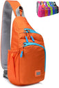Peicees Small Sling Backpack Waterproof Unisex Shoulder Bag Chest Crossbody Daypack