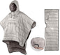 Camp Poncho Sleeping Bag Wearable Hooded Blanket - Envelope Lightweight Thermal Cloak Cape Windproof with Premium Stuff Compression Sack for Backpacking Hiking Hunting Fishing Outdoor Sport