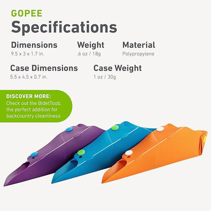 humangear GoPee Female Urination Device, Folds Transforms Instantly to Flat Pocketable Stand to Pee, Pee Easily Fully Clothed, Comfortable, Ultra-Compact, Reusable, Travel Outdoors, Includes Case