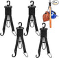 Deekin 2 Pcs Baseball Softball Gear Hanger 3 in 1 Dugout Organizer Baseball Bat Holder with Glove Clip and Helmet Hook for Softball Fence Bag Water Bottle Hiking Camping