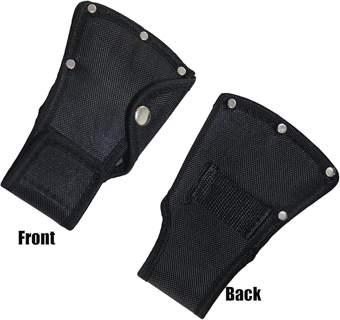 2Pcs Hatchet Cover for 1-1/4lb Axe, Black Ax Head Sheath Holster for Outdoor Hiking Camping Blade Protection, Double Snap Hatcher Blade Protector