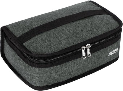 MIER Portable Thermal Insulated Cooler Bag Mini Lunch Bag for Kids, Grey