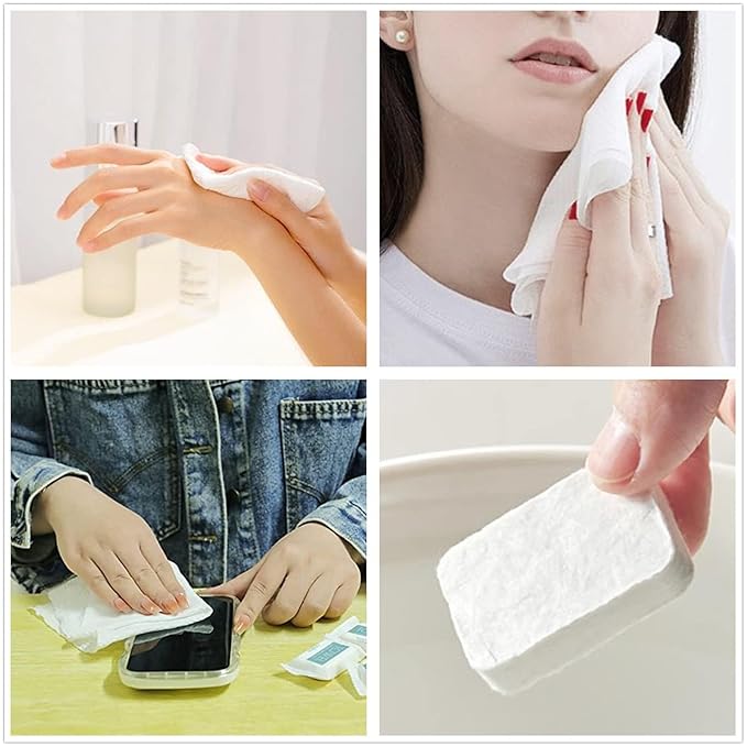 Compressed Towel Tablets - Disposable Travel Towels Face Wipes Cotton Coin Tissue for American Camping Hiking Sports Outdoors Gears Portable Compact Toilet Papers Reusable Washcloths 20 Pieces