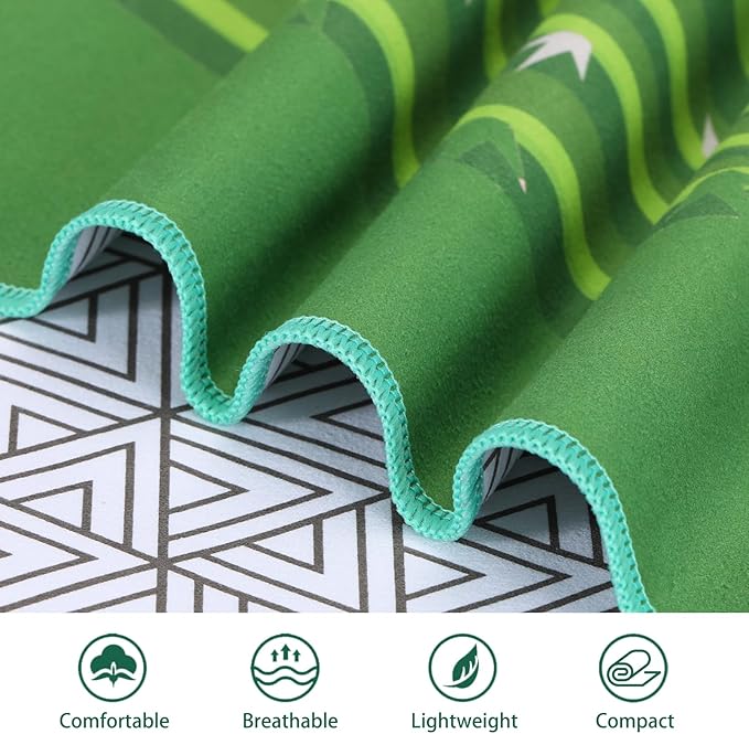 2 Packs Microfiber Oversized Lightweight Thin Beach Towel Compact Sandproof Quick Dry Clearance Towels Extra Large Sand Free Pool Essentials Accessories Women Men Adults Gifts Cactus Coconut Tree