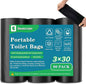 108 Portable Toilet Bags, Biodegradable Camping Toilet Bags 8 Gallon Thickened Portable Potty Bags for 5 Gallon Bucket Toilet Compostable Bags for Adults Outdoor Travel
