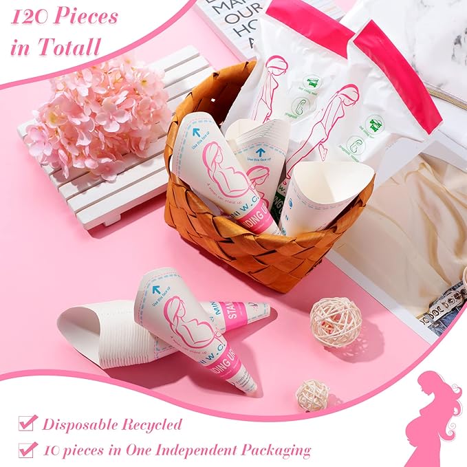 120 Pcs Disposable Female Urination Device Portable Girl Urinal Funnel Waterproof Standing Pee for Women Travel Cup Urine Pocket Toilet Camping Hiking Pregnant