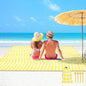 Beach Blanket Beach Mat, Sandproof Waterproof Beach Mat, Picnic Blanket, Extra Large 55x79 in (3-5 People) Picnic Blanket with 1 Storage Bag & 4 Fixed Nails for Beach, Camping, Hiking, Picnic