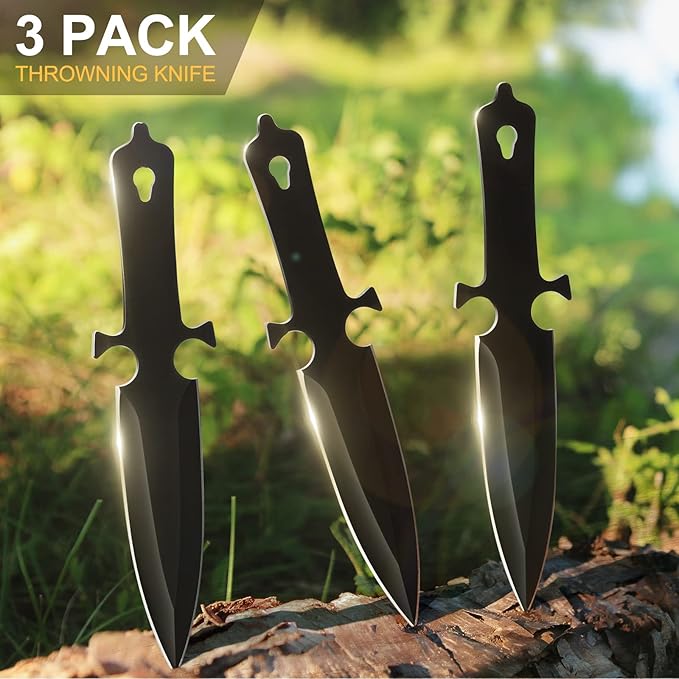 Throwing Stars, Throwing Axes and Tomahawks 3 Pack Set with Bottle Opener and Nylon Sheath, 10in Throwing Hatchet for Competition and Recreation