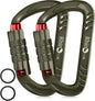 12kN (2697 lbs) Heavy Duty, Locking, Auto Locking, Wiregate Carabiner Clips, for Securing Pets, Outdoor, Camping, Hiking, Hammock, Dog Leash Harness, Keychains