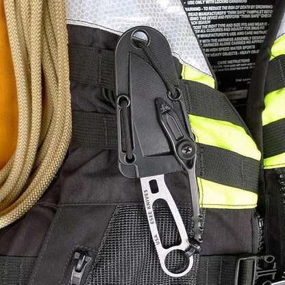 ESEE Imlay SAR Swiftwater Rescue Knife, Sheath, Clip Plate, Retention Strap (Black Sheath)