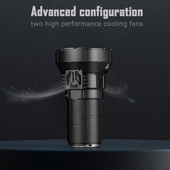 IMALENT MR90 Rechargeable Flashlights 50000 Lumens, Tactical Flashlight with Cree XHP 70.2 LEDs Long Beam Distance 1586 Meters, Led Powerful Flashlight for Camping and Hiking