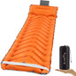 Sleeping Pad with Pillow, Self Inflating Extra-Thick, Ultralight Sleeping Mat, Built-in Pump, Ultimate for Camping, Hiking, Traveling, Airpad, Carry Bag, Compact & Lightweight Air Mattress (Orange)