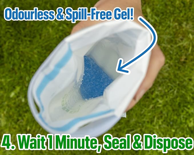 by SHEWEE – The Pocket-Sized Toilet – Rapidly Turns 1L of Urine into an Odourless & Solid Gel. Made in the UK, Disposable Urinal Bag for Everyone. Festival, Camping, Car & Travelling Essentials
