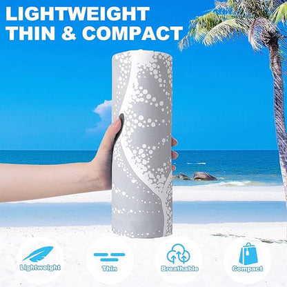 2 Packs Microfiber Oversized Lightweight Thin Beach Towel Sandproof Compact Quick Dry Clearance Towels Extra Large Sand Free Pool Travel Beach Essentials Accessories Women Adult Gift Pink Grey Turtle