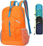 25L Hiking-Backpack Foldable-Sports Daypack-Camping Collapsible Bag Water Resistant Lightweight Travel Men Women (Orange)