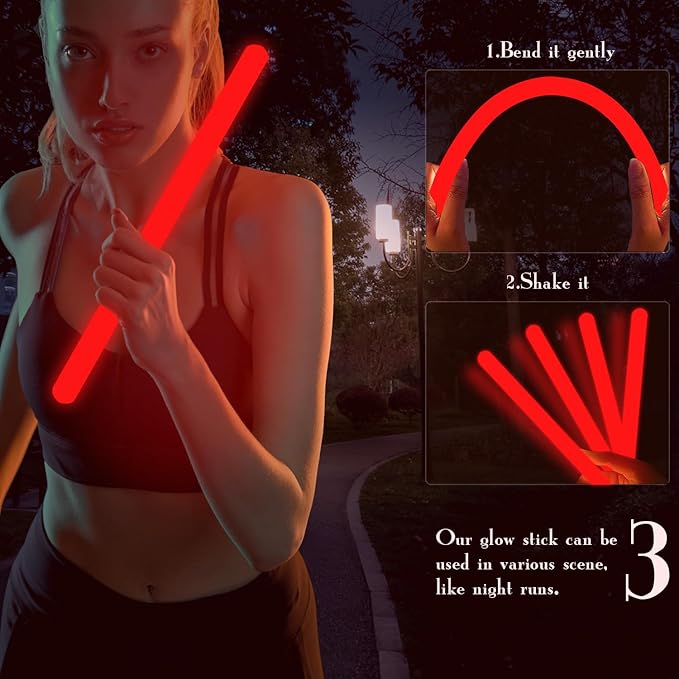 16 Inch Industry Grade Glow Sticks Bulk 5 PCS Bright Jumbo Light Sticks Glow in The Dark Emergency Huge Glow Sticks for Camping,Hiking,Hurricane, Earthquake, Survival Kit Accessories