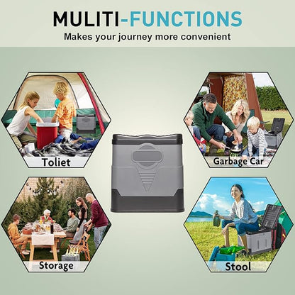 Portable Camping Toilet Foldable Porta Potty For Travel Car 11X12X11 inch