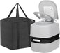 HSM 6.4 Gallon Waste Tank Portable Toilet for Camping RV Boating Fishing Indoor Outdoor Toilet Compact Double-outlet Anti-leak Seal Ring Commode with Travel Bag Sprinkling Bottle
