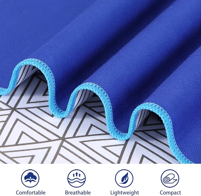 2 Packs Microfiber Oversized Lightweight Thin Beach Towel Compact Sandproof Quick Dry Clearance Towels Extra Large Sand Free Pool Travel Essentials Accessories Women Men Adults Gifts Shark Turtle